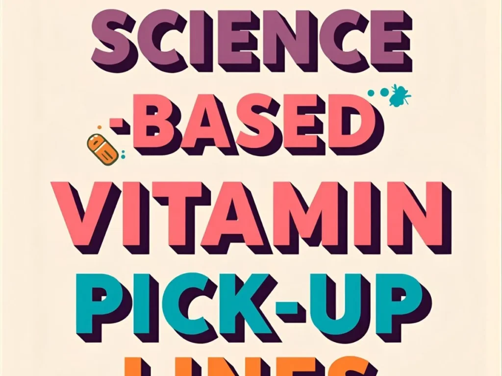 Science-Based Vitamin Pick-Up Lines