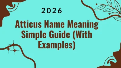 Atticus Name Meaning